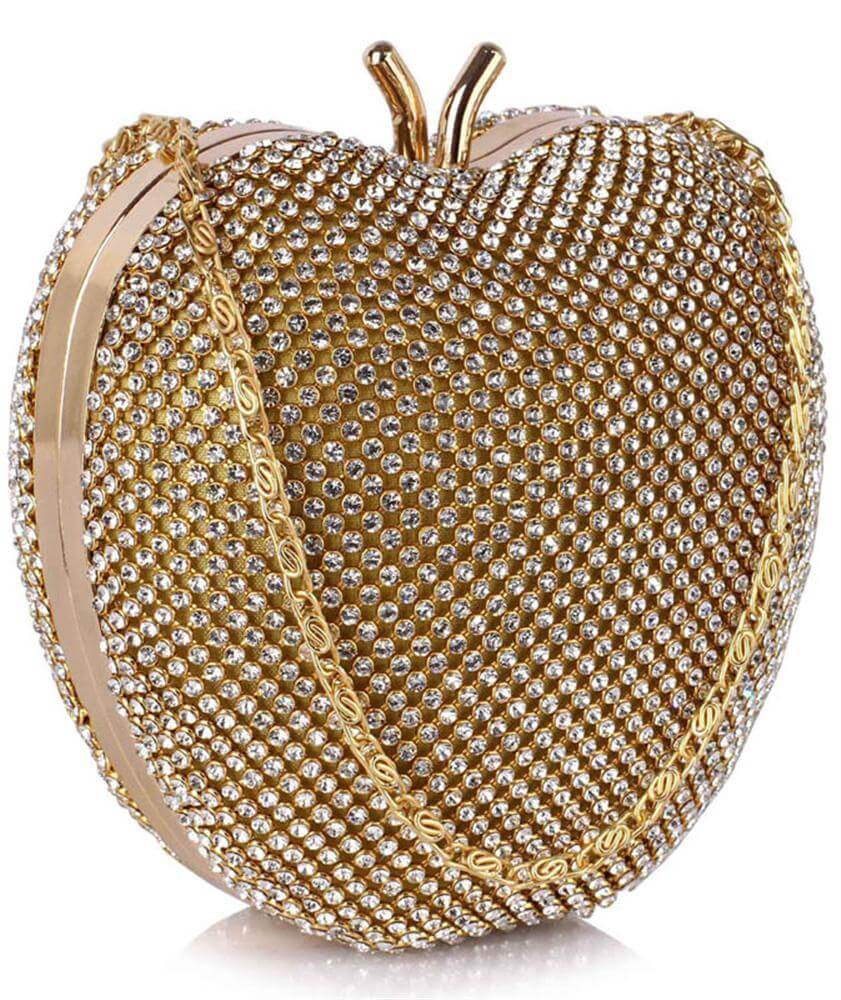 heart shaped clutch bag