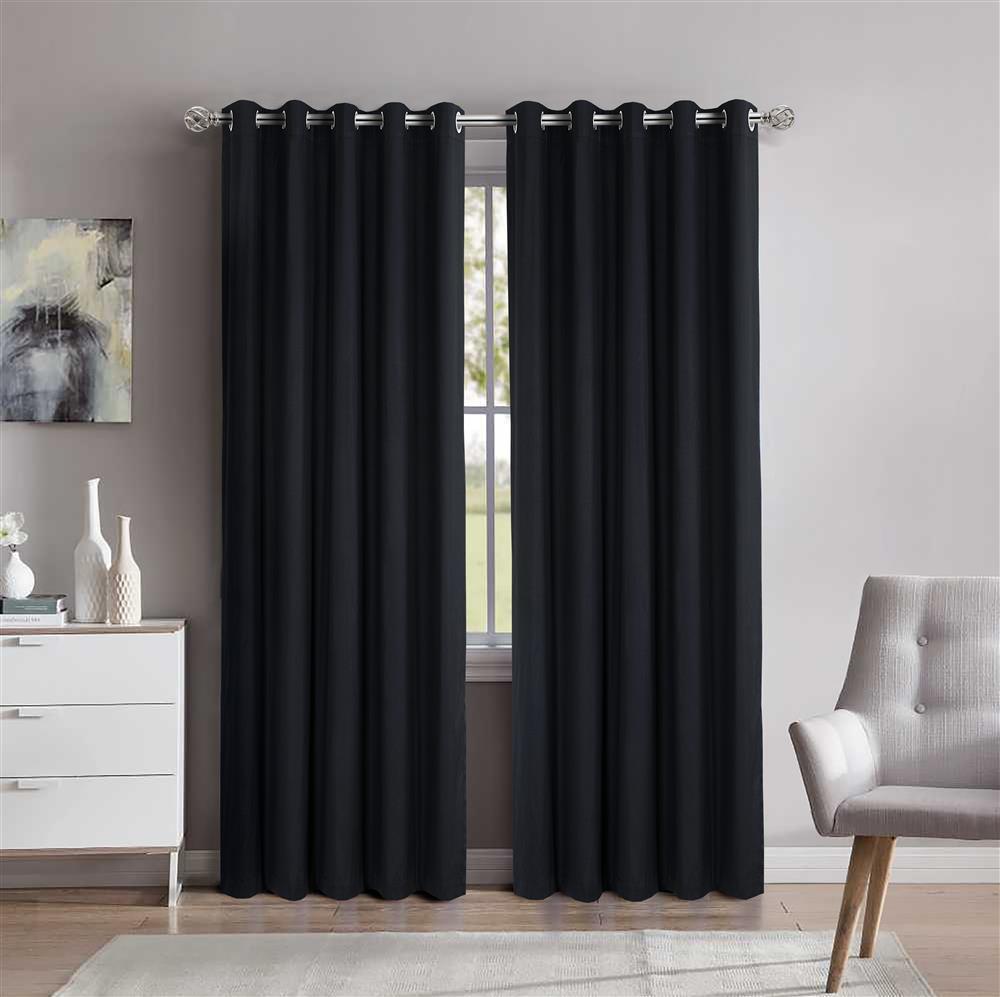 Plain Silk Unlined Eyelet Curtain Set For Living Room Bedroom | De Lavish